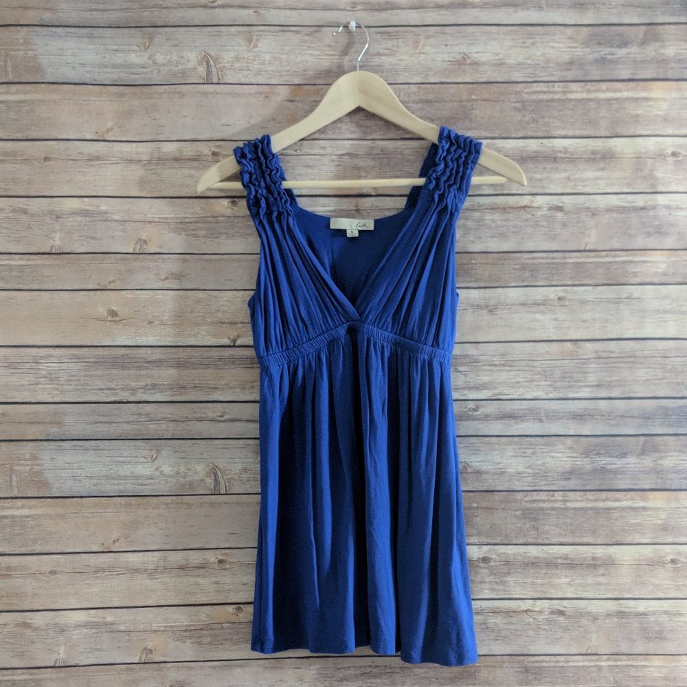 Lush Cobalt Blue Empire Waist Tank Top